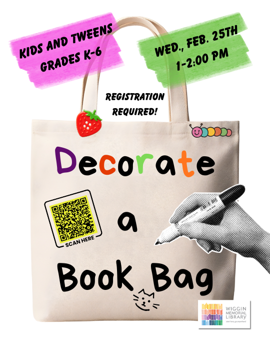Kids and Tweens Grades K-6 Decorate a Book Bag! Flyer (Instagram Post (45))